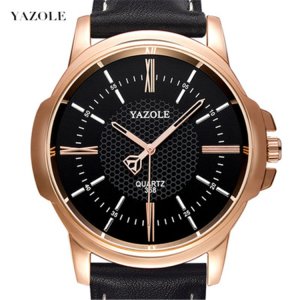 Yazole 358 Brand Luxury Famous Men Watch Business Leather Watch Male Clock Fashion Leisure Dress Quartz Watch Relogio Masculino