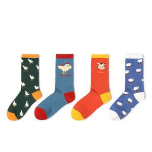 YUELI Wholesale custom brand new colorful farm series korea animal cute women anklet socks