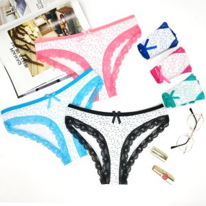Yun Meng Ni Underwear Printed Women Brief Sexy Cotton Women Panty Knickers