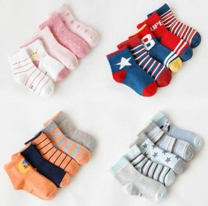 Autumn and winter new cartoon children's socks boys and girls students warm baby socks