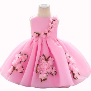 Baby dress sweet flower princess dress fluffy wedding dress