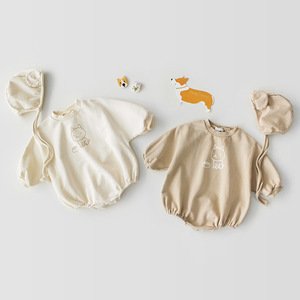 Baby Girl Boy dot Long Sleeve Jumpsuit Clothes 2019 Spring Cute Cartoon Pattern Rompers + Hat 2Pcs Baby Girl Boy Clothes Rompers
