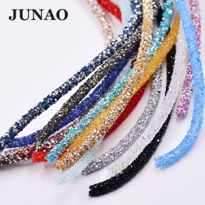 Colorful Crystal Rhinestones Chain Trim Resin Applique Crystal Tape Strass Ribbon Banding for Bracelet Earring Jewelry Making