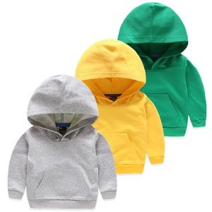 Custom logo design children pullover blank plain french terry printed kids hoodies blank