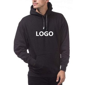 Custom Logo Street Style Eco Friendly Blank Black Cotton Pullover Hoodies Sweatshirts Men Manufacturer With Pockets
