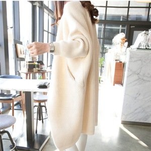 Factory Outlet 2019 New Arrivals Fashion High-quality Spring Batwing Sleeve Women Knitted Sweaters Long Cardigan De Mujer