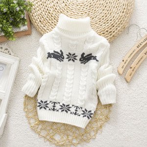 Fashion Embroidered Design Girl Wool Handmade Sweater From China Supplier