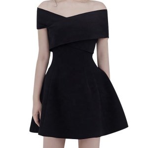 Guangzhou Wholesale Supplier Women Clothing 2019 Ladies Wears One Piece Sexy Party Women's Evening Black Dress
