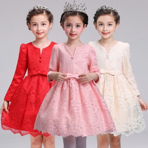 Hot white birthday casual dress 2-12 year baby fashion design floral girls dress for 2 year old girl dress