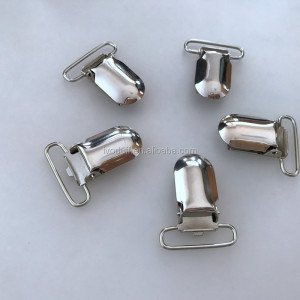 Ivoduff Metal Baby Pacifier Clips Suspender, nickle free pacifier clip,metal adjustable clip suspender