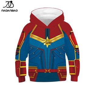 NADANBAO brand new products custom 3d marvel hero printed boutique children's clothing boy hoodies sweatshirt children hoodies