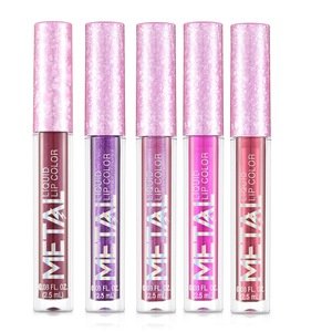 No brand Waterproof Metallic Matte Liquid lipstick Lips Makeup Glitter Lip gloss Long Lasting Metal Lipstick