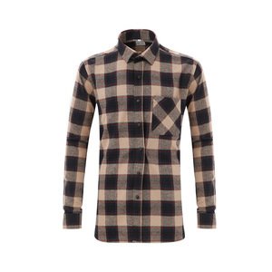 Shirt manufacturer custom tie dyed flannel checked shirt men wholesale flannel plaid shirt