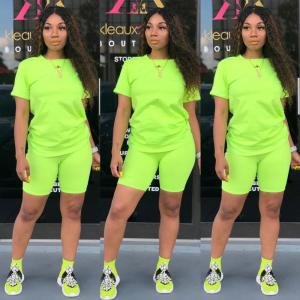 Summer sport custom neon green women designer track jogging suit