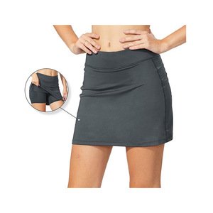 Wholesale Stylish Casual tennis Grey athletic skirts with pockets for summer