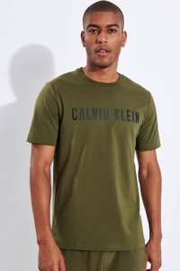 Calvin Klein Performance Logo T-shirt - Grape Leaf/CK Black - L