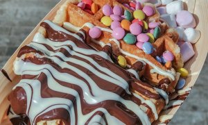 Belgian Waffle with Topping and Chocolate for Up to Four at Choco Fruit (Up to 39% Off)