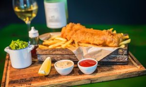 Medium or Large Fish with Unlimited Chips for Up to Four at The Whalebone Inn