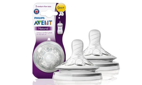 Groupon Goods Global Gmbh - Two-pack of philips avent natural teat