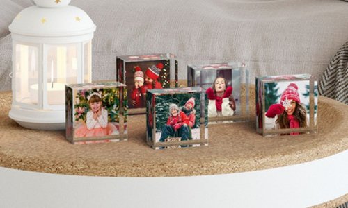 Up to 12 Personalised Acrylic Mini Photo Blocks from Photo Gifts (Up to 91% Off)