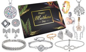14-teiliges Schmuck-Geschenk-Set mit Swarovski®-Kristallen für Damen zum Muttertag