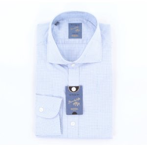 Barba two-tone casual shirt with micro-pattern