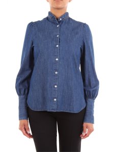 Barba - Beard denim shirt with long sleeves in blue jeans color