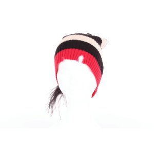GUARDAROBA Chapeau Femme Beige noir et rouge