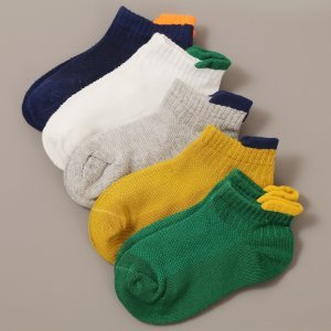5 paar eenvoudige katoenen sokken voor peuterjongens