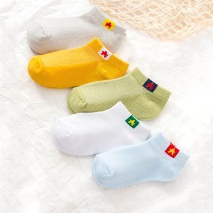 Shein - 5 paar jongens sokken met sterpatroon voor peuters