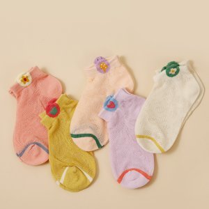 5 paar sokken met hartpatroon voor peuters