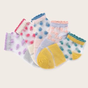 Shein - Peuter jongens polka dot patroon mesh sokken
