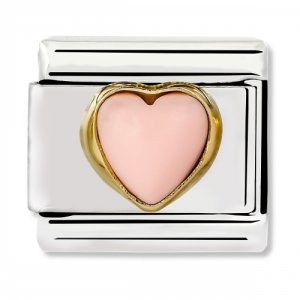 Nomination Classic Pink Coral Heart Link Charm 030501/10