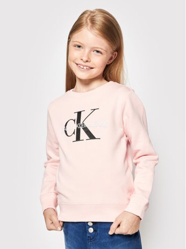 Calvin Klein Bluza Monogram Logo IU0IU00069 Różowy Regular Fit