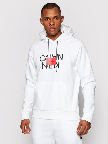 Calvin Klein Bluza Text Reversed K10K106473 Biały Regular Fit