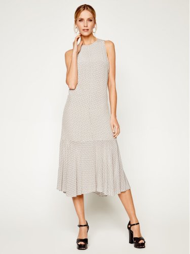 Calvin Klein Sukienka codzienna Monogram K20K201841 Beżowy Regular Fit