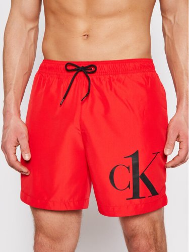 Calvin Klein Swimwear Szorty kąpielowe Ck One KM0KM00590 Czerwony Regular Fit
