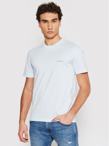 Calvin Klein T-Shirt Chest Logo K10K103307 Niebieski Regular Fit