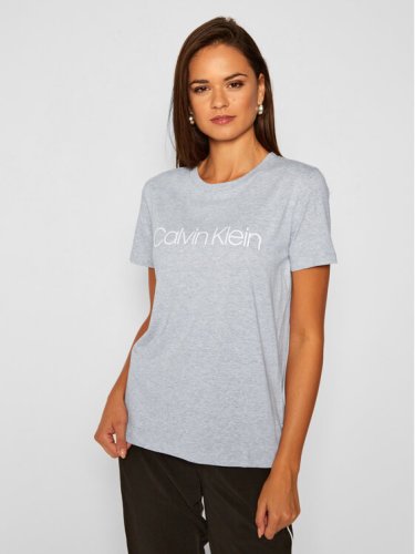 Calvin Klein T-Shirt Core Logo K20K202142 Szary Regular Fit