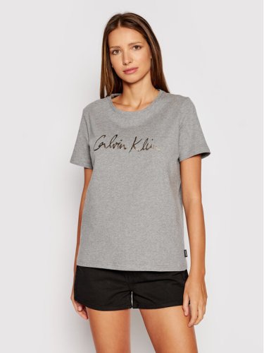 Calvin Klein T-Shirt Signature K20K202870 Szary Regular Fit