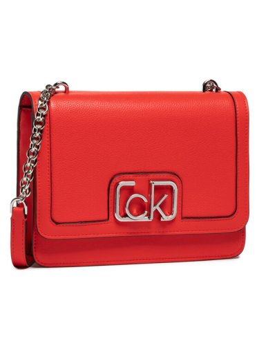Calvin Klein Torebka Flap Shoulder Bag Md K60K607051 Czerwony