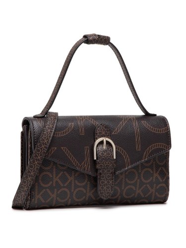 Calvin Klein Torebka Wallet Mini Bag W/Flap Mono K60K6077820 Brązowy