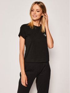 Calvin Klein Underwear Koszulka piżamowa 000QS6356E Czarny Regular Fit