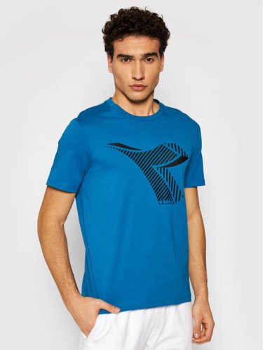 Diadora T-Shirt Fregio Club 102.177082 Niebieski Regular Fit