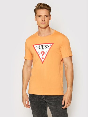 Guess T-Shirt Original Logo M1RI71 I3Z11 Pomarańczowy Slim Fit