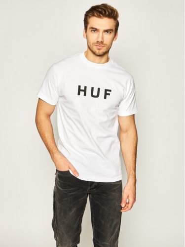 HUF T-Shirt Essentials Og Logo TS00508 Biały Regular Fit