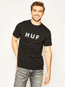 HUF T-Shirt Essentials OG Logo TS00508 Granatowy Regular Fit