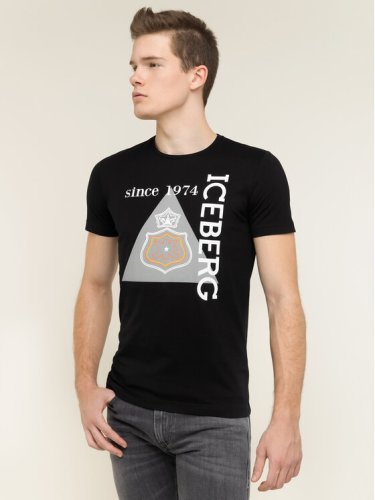 Iceberg T-Shirt 20EI1P0F0176301 Czarny Regular Fit
