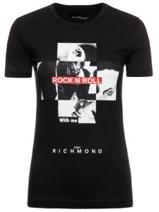 John Richmond T-Shirt RWA19247TS Czarny Regular Fit