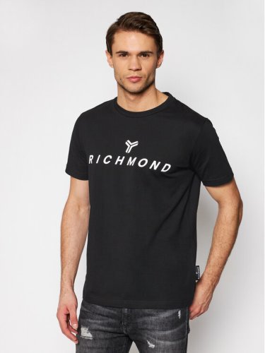 John Richmond T-Shirt Zhotasy UMP21004TS Czarny Regular Fit